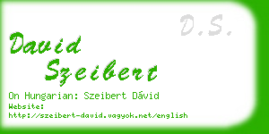 david szeibert business card